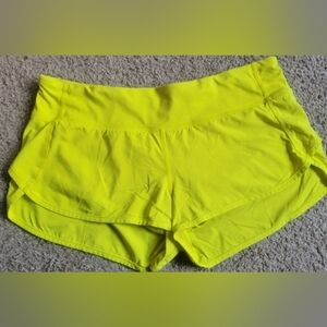 lululemon athletica Women’s Neon Yellow Running Shorts
